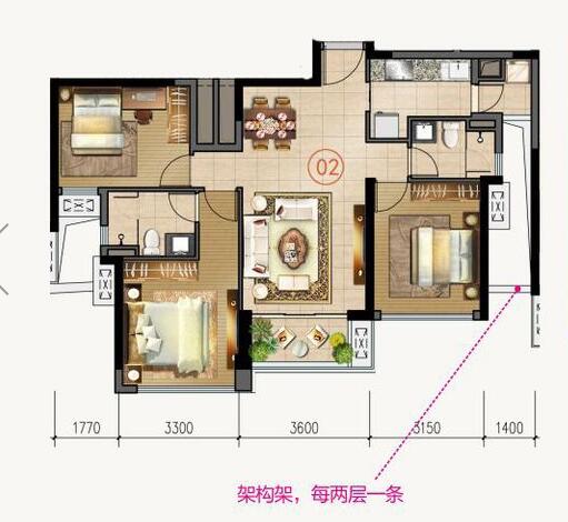 香蕉APP直播陶家装：佛山合景新鸿基·泷景100㎡新中式日韩大香蕉黄色视频效果鉴赏